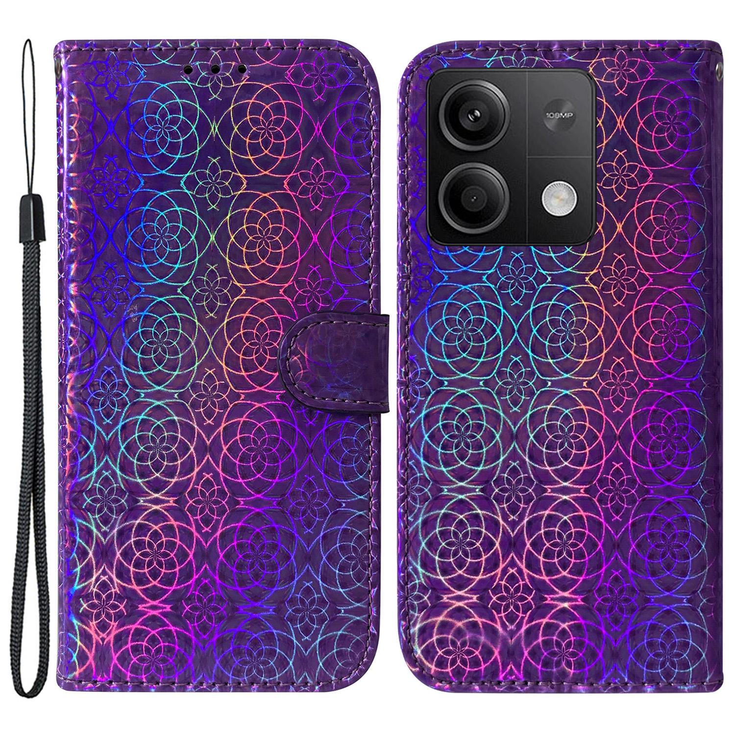 

Для Xiaomi Redmi Note 13 5G/Redmi Note 13 5G (Китай) Магнитный чехол для телефона «Сияющий цветок» с отделениями для карт D