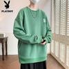 Playboy Men's Casual Long Sleeve Crewneck Top
