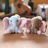 Adorable Lindo Llavero Juguete de Elefante de Peluche Suave Relleno Colgante para Bolso Muñeca