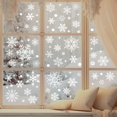 4 Stück/Set Weihnachtsfensteraufkleber Weihnachtsbaum Haus Schneeflocke Glasaufkleber Frohe Weihnachten Dekoration Zuhause Navidad
