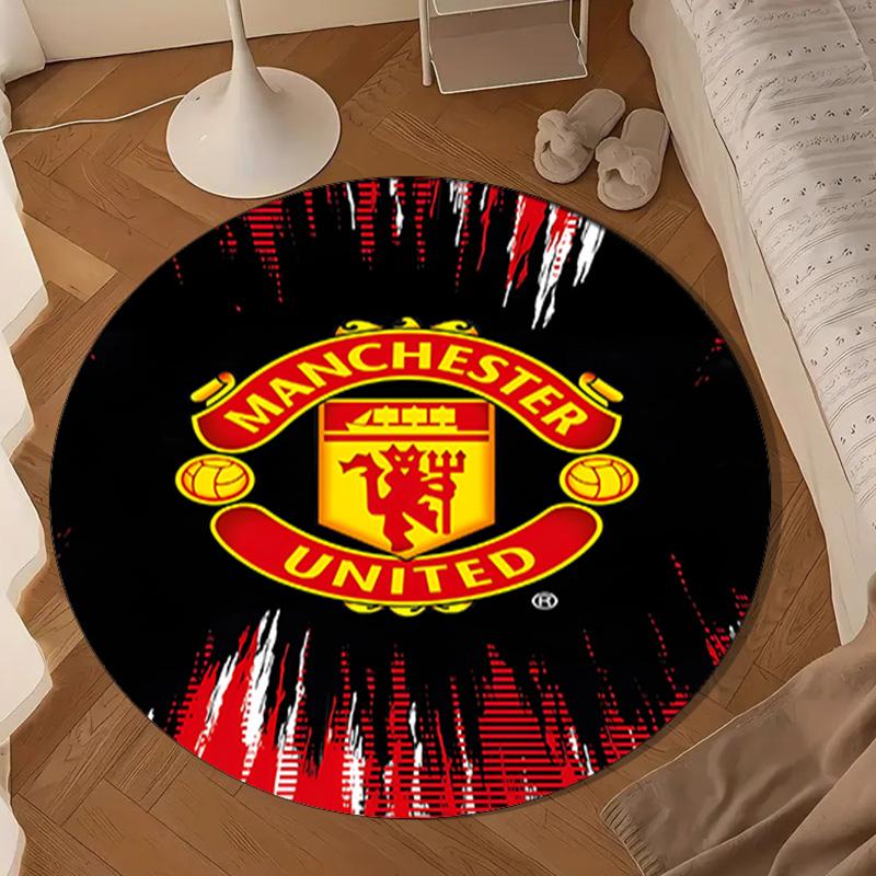 Manchester United Stadium Round mat, Anti-slip Circle Carpet Chair rug For livingroom,Bedroom, doormat home decor Gift Christmas Gifts