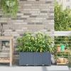 Garden Planter 2 pcs Light Grey 80 x 40 x 37.5 cm Plastic