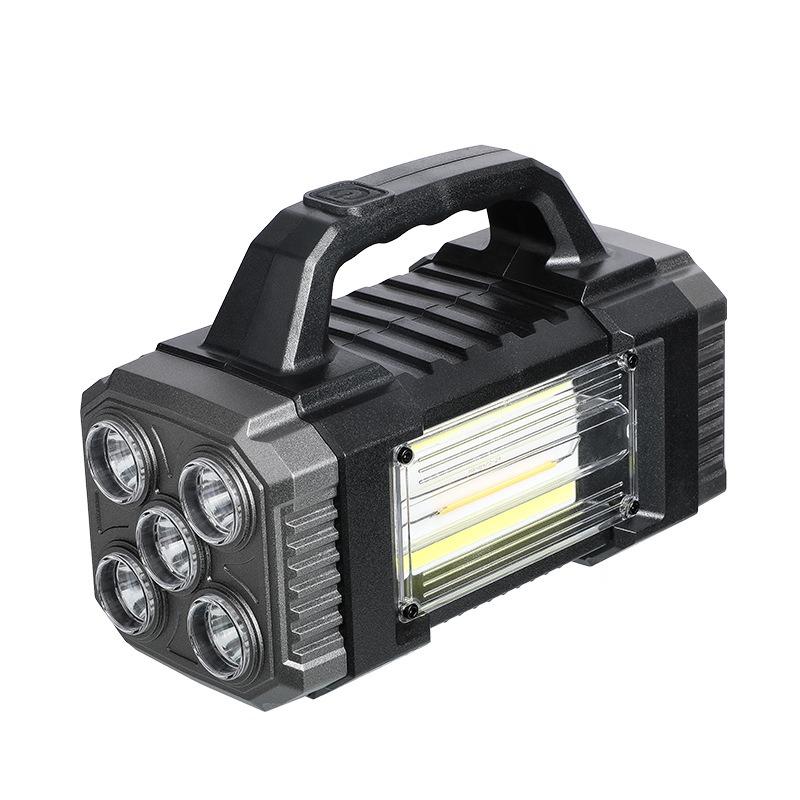 Portable Multi - Functional Searchlight with Solar Charging - Super Bright, Strong Light Flashlight for Emergency Use