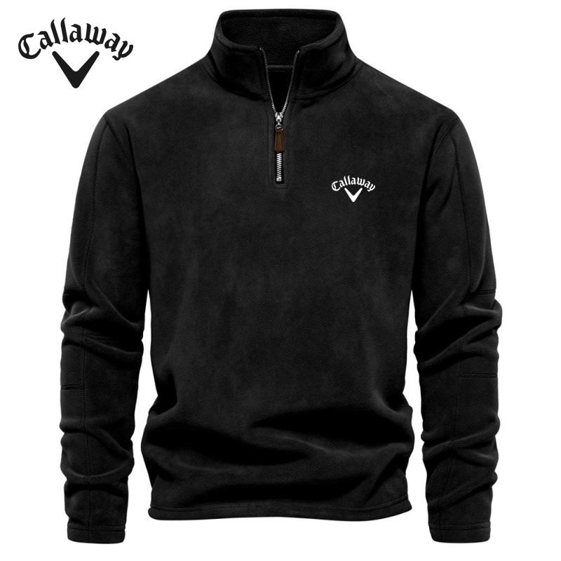 

Мужская толстовка Callaway Embroidered Осень-зима, новинка, воротник-стойка, полумолния, длинные рукава, модный повседневный флисовый топ S