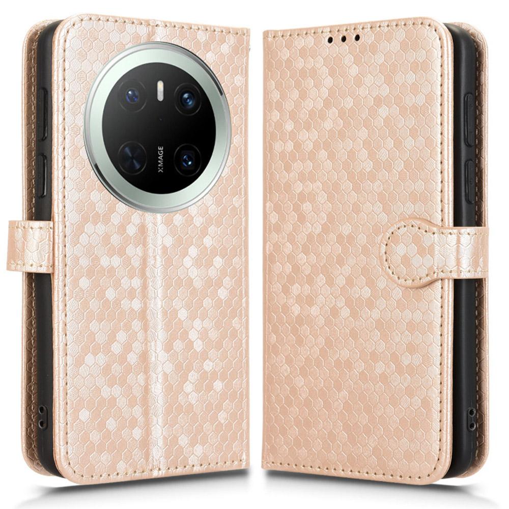 For Huawei Mate 70 Wallet Case Dot Pattern Imprint PU Leather Phone Cover