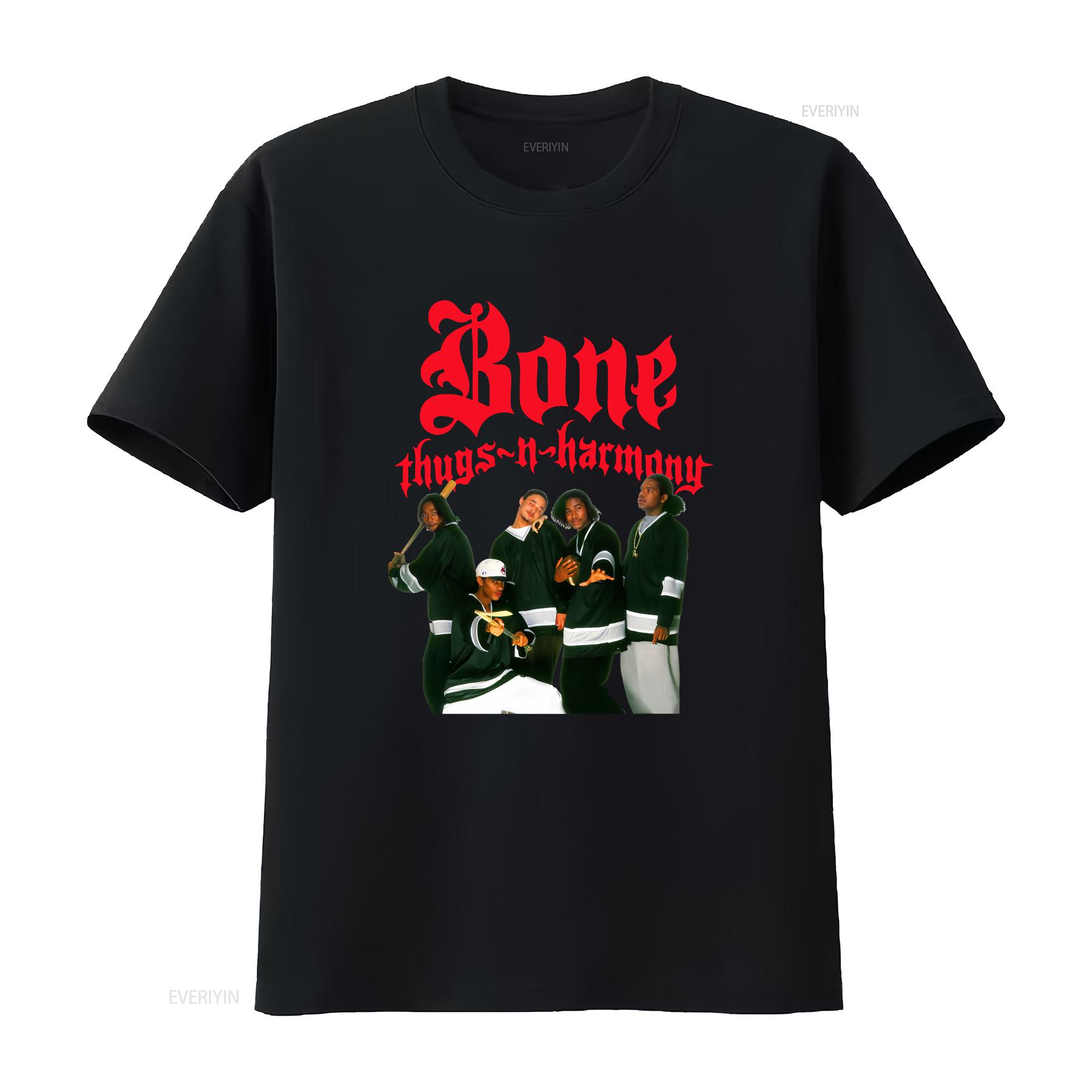 

Bone Thugs N Harmony Rap T Shirt Big Face Head Vintage Style Hip Hop vintage Washed Unisex Slightly Casual streetwear fashion 4XL