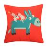 45x45cm Cartoon Animal Printed Cotton Linen Cushion Cover Home Sofa Chair Children Bedroom Decoration