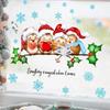 Christmas Cute Bird Wall Sticker Home Decoration Branch Wall Sticker Glass Window Paste Double Sided Visual Decoration Accessory
