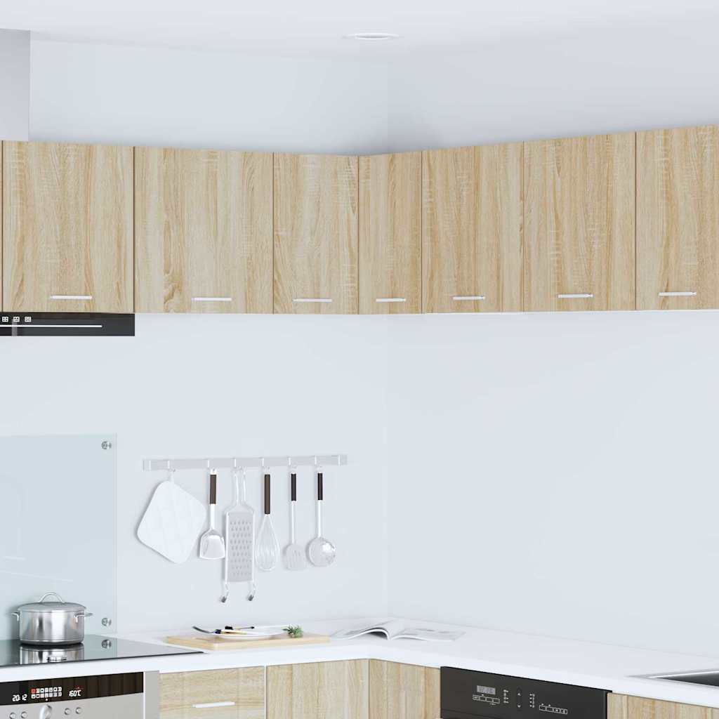 Hanging Cabinet In Sonoma Oak and White 57 X 57 X 40 Cm
