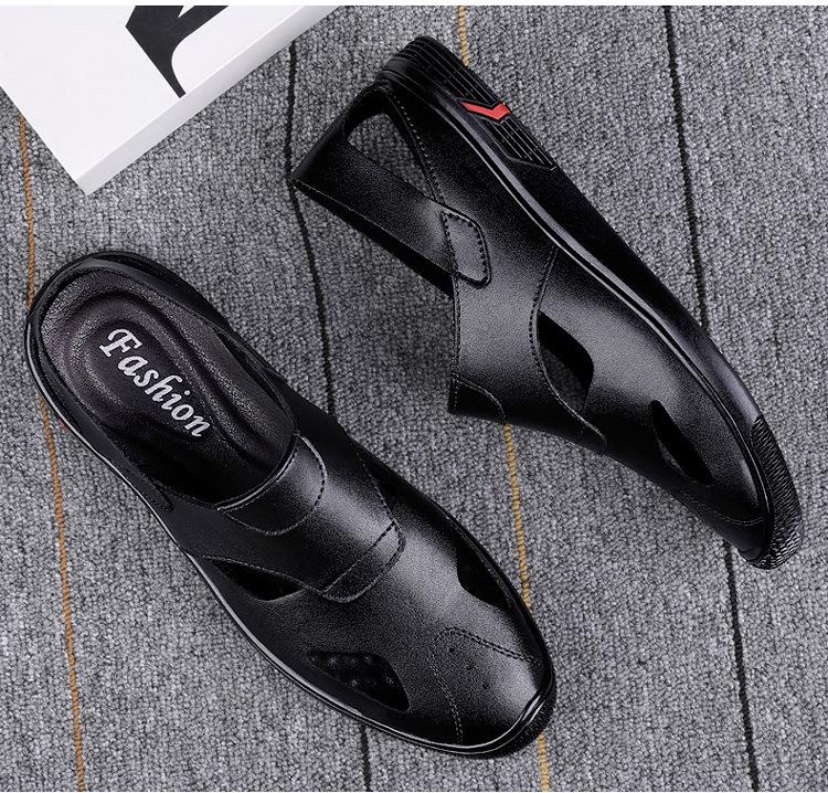 Men's Summer Breathable Cowhide Slip-On Shoes