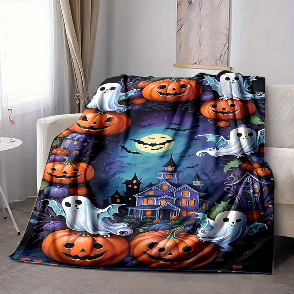 1PC Halloween Decorations Print Blanket, Soft Throw Blanket - Warm & Cozy for Couch, Bed, Office, and Travel yy250912169