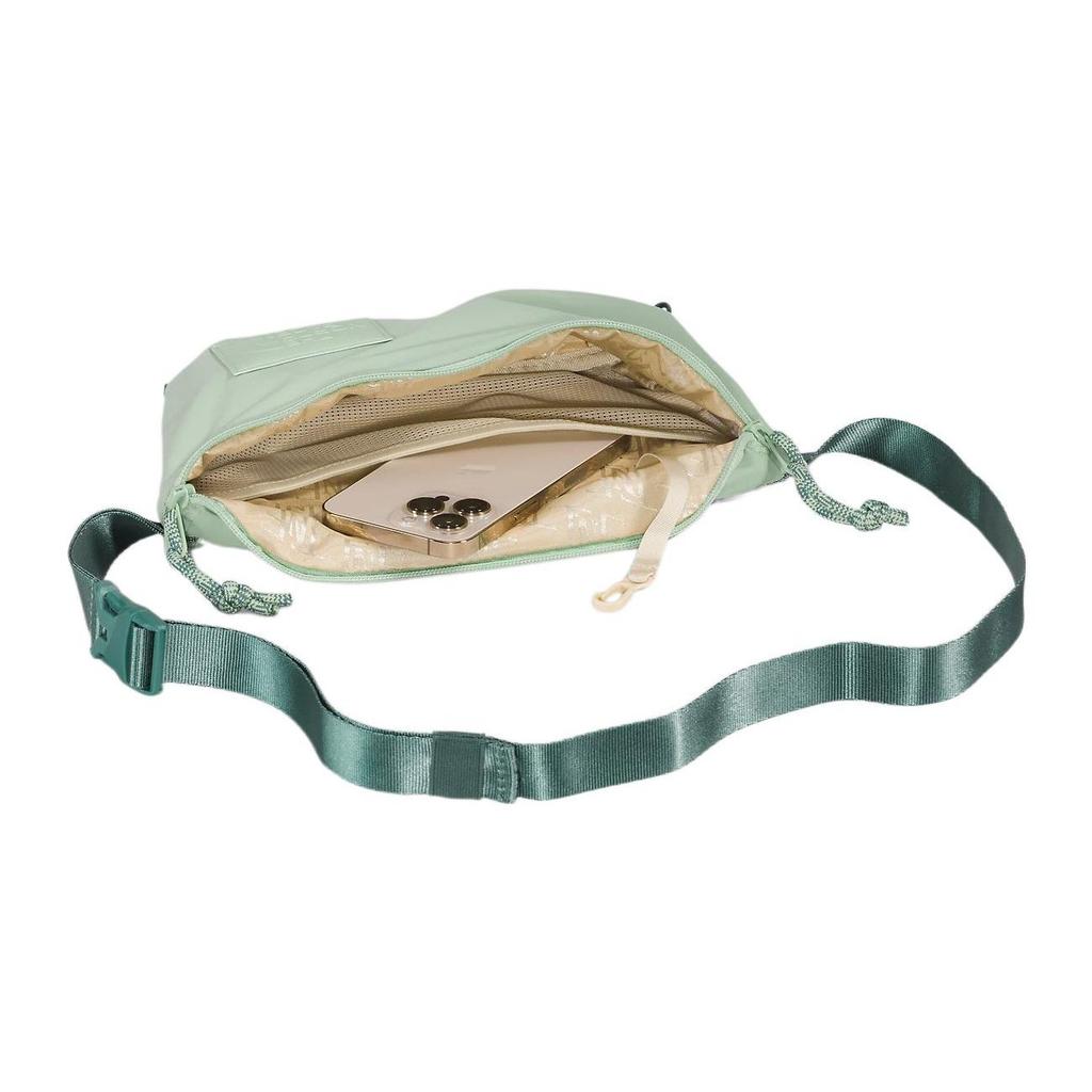 The North Face 3L Never Stop Vintage Logo Patch Soft Satin Webbing Shoulder Crossbody Outdoor Bag Women bags Light-Green NF0A81DUKIH