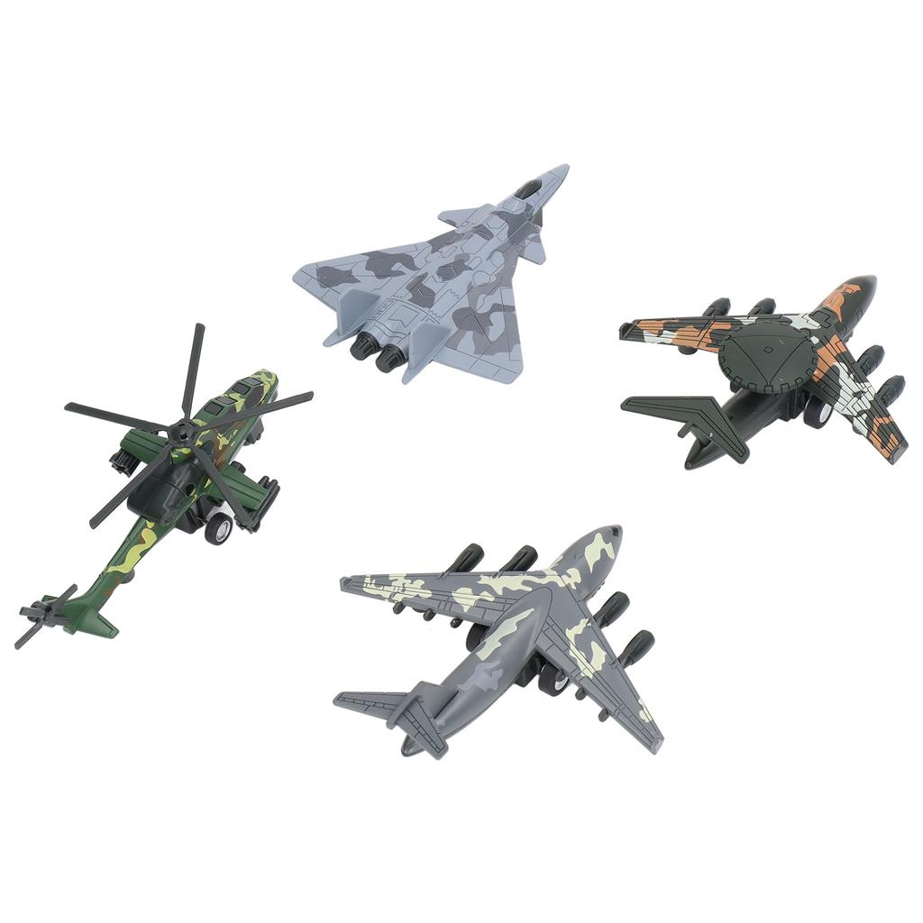 4pcs Pull Back Airplane Toy Children Boys Alloy Simulated Aircraft Plane Model Birthday Gift Decoration