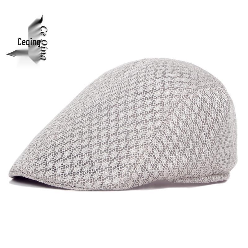 Korean Style Mesh Duckbill Beret for Men & Women - Breathable Summer Sun Newsboy Cap