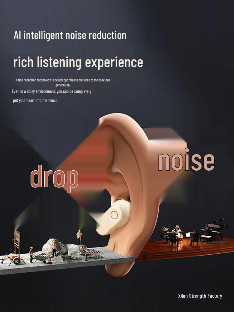 2025 ENC True Wireless Noise Cancelling Bluetooth Earphones with Long Battery Life for Sports