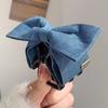 Modische Einfache Denim Schleife Haarspange Große Haarklammer Kopfschmuck Für Frauen Mädchen Süße Vielseitige Haaraccessoires Geschenke