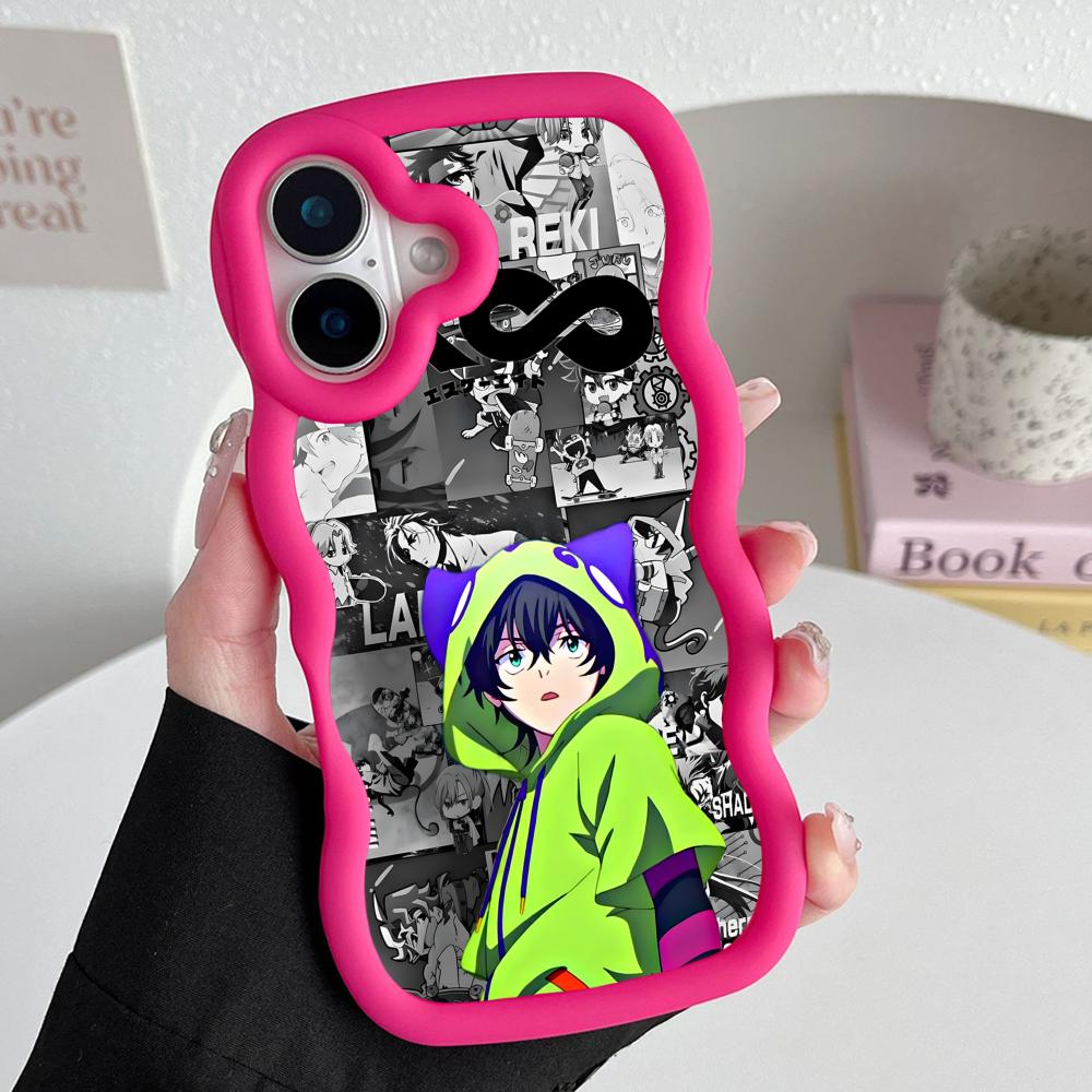 

SK8 Infinity Miya Chinen Phone Case for iPhone 17 16 15 14 13 12 11 Air Pro Max Plus Red Soft TPU Wavy Edge Cover iPhone 11 Pro Max