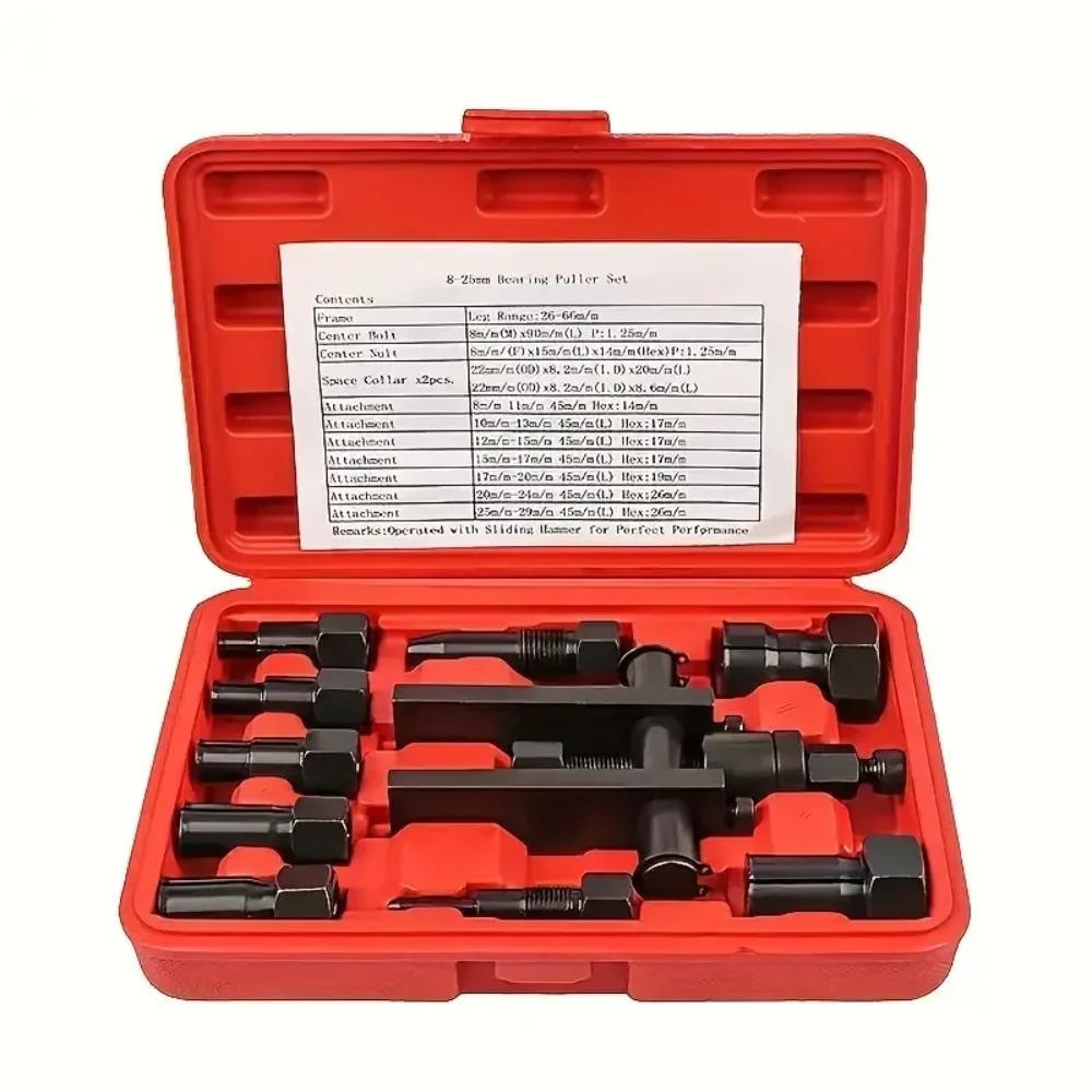 

10 шт./набор с коробкой Съемник подшипников мотоцикла Инструмент для снятия подшипников Обслуживание мотоцикла