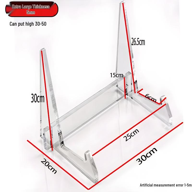 Acrylic Display Stand for Magazines, Phones, Tablets, Keyboards, Books, Photos, Frames, Bowls, Dishes, Tea Sets, and Cakes.