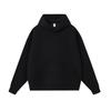Felpa con cappuccio da uomo 400G a strato d'aria pesante, tinta unita, pullover, vestibilità larga, oversize, in pile, con spalle scese
