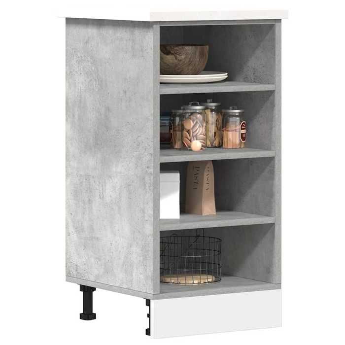 VidaXL Meuble bas "Riga" Gris béton 40 x 44,5 x 81,5 cm Bois d'ingénierie 854205