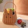 Rabbit Shape Imitation Rattan Hand-Woven Hand Basket Wedding Gift Pography Props Storage Basket Rabbit Fruit Basket