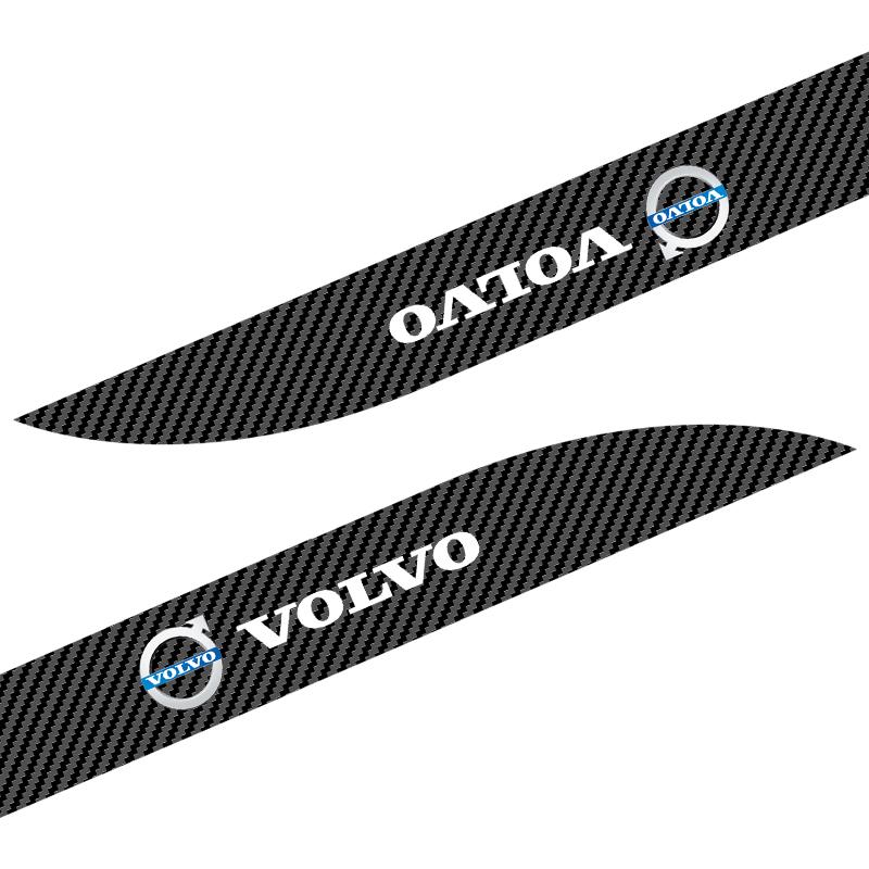

2Pcs Carbon Car Door Side Skirt Sill Stripe Sticker Emblem Decals For Volvo XC90 XC60 XC70 XC40 V90 V60 V40 C70 C30 S80