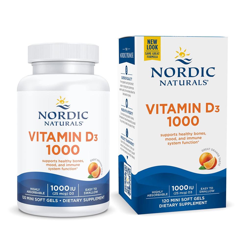 Vitamin D3 1000 Orange Taste, 120 Mini Soft Gels