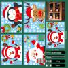Cross-border Christmas Static Cling Window and Wall Stickers for Glass Doors and Shopping Malls