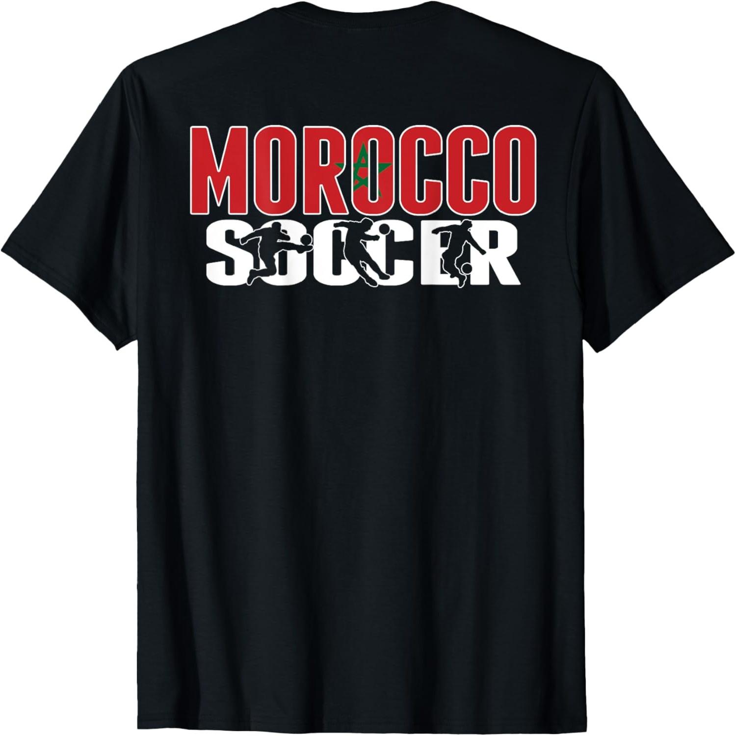 Morocco Soccer Fans Jersey - Moroccan Flag Football Lovers T-Shirt(2) S