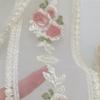 Width 8.5Cm/3.34In Length 420Cm/165.35In Pink Flower Embroidery Lace Ribbon Fabric Decoration Various Diy Accessories Crafts