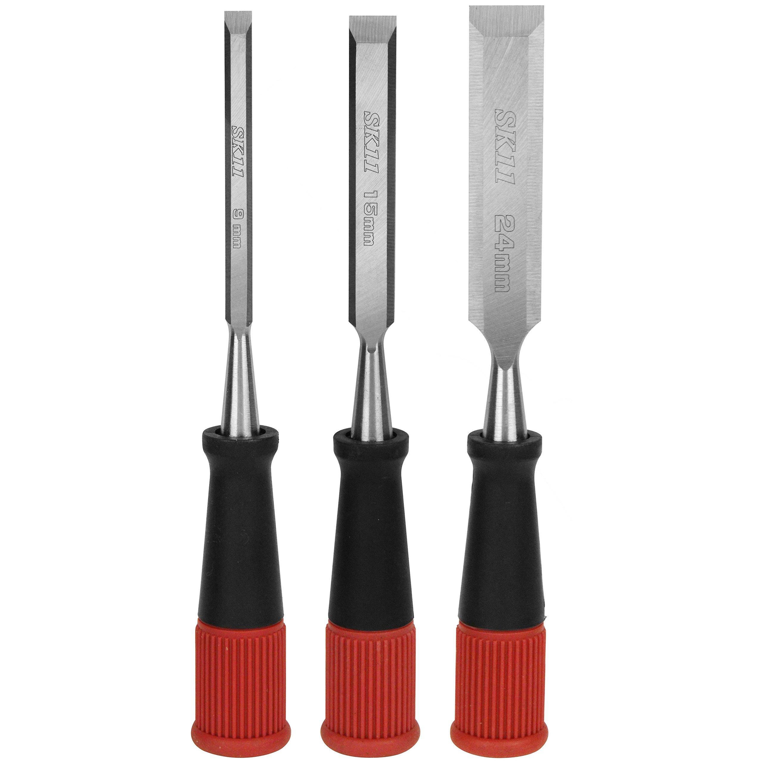 

SK11 Woodworking DIY Set of Chisel, 3, 9mm/15mm/24mm