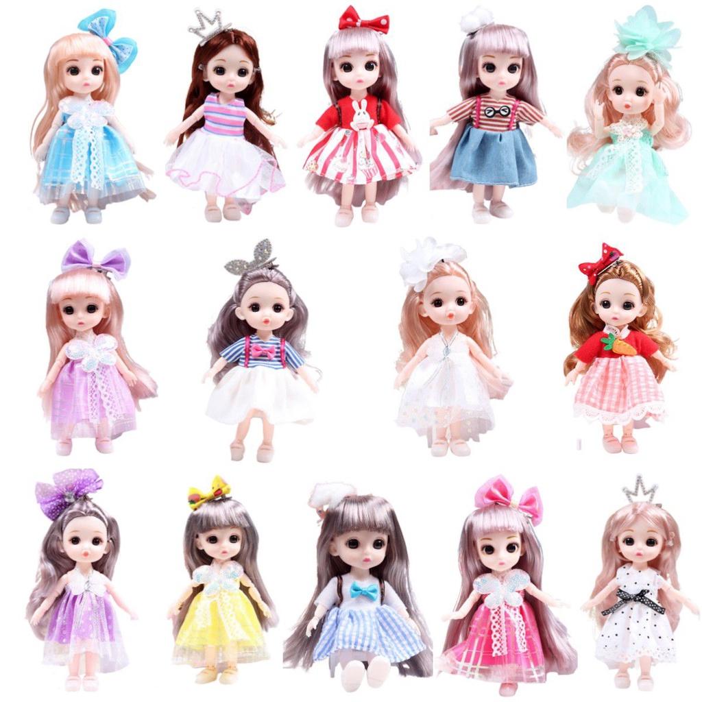 Cute 6.6in Bjd Princess Dolls With Movable Joints Mini Model Toy Kids Birthday Gift
