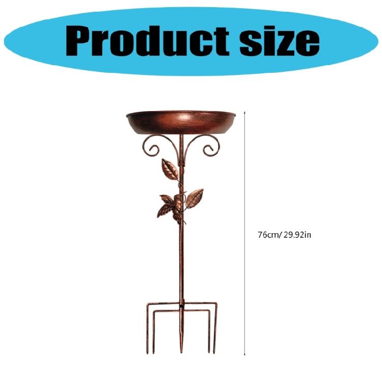 Weatherproof Metal Bird Bath for Patios and Gardens Featuring a Unique Bird and Leaf Design