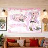 1pz Kawaii Rosa Super Sonico Kawaii Anime Arazzo Estetico Decorazione Stanza Appeso a Parete Cutecore Decorazione Stanza Articoli Decorativi