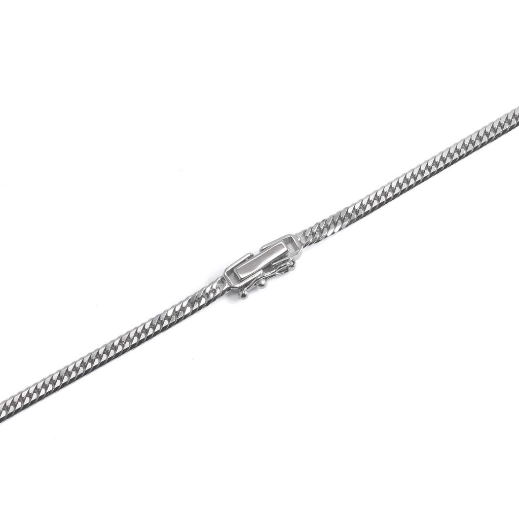 Platinum 850 Kihei Necklace Double 10g 40cm Centerfold Pt850 Mint Certification Mark Chain [Speranza] 6-sided Women's