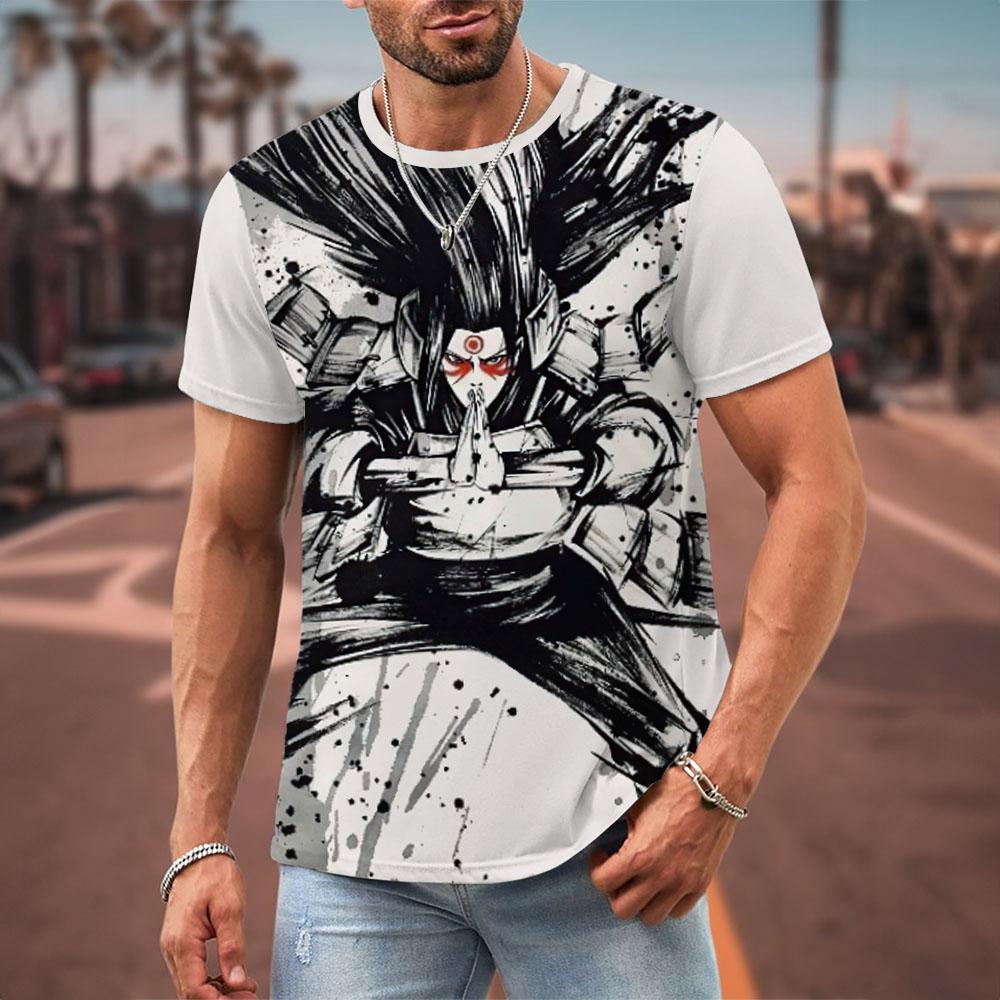 Ανδρικό T-Shirt Naruto Ιαπωνικό Anime 3D Εκτυπώσεις Casual Κοντομάνικα T-shirts Street Φαρδιά Ρούχα Μόδα Καρτούν T-Shirts