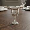 Zinc Zinc Zinc Alloy Medieval Rose Embossed Goblet Vintage Small Drinking Cup Exquisite Decorative Cup  Bar