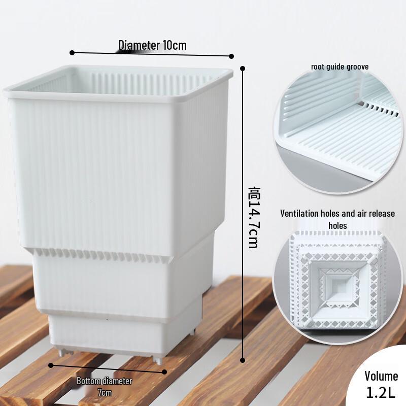 Plastic Square Root Control Succulent Pot