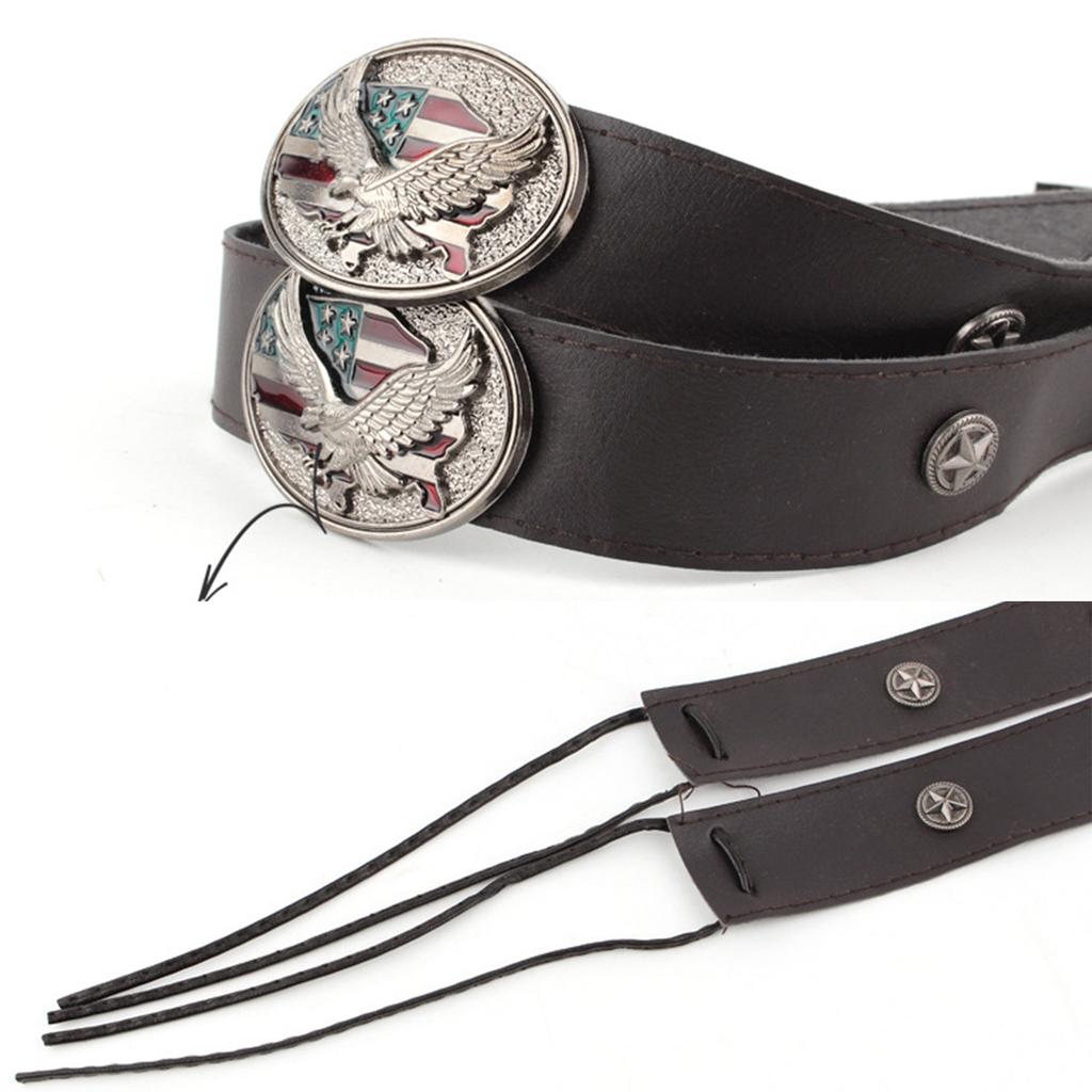 Carved Eagle Buckle Hat Belt for Cowboy Hat/Weaving Hat Western Style Multiple Functional Decorative Hat Strap for Adult