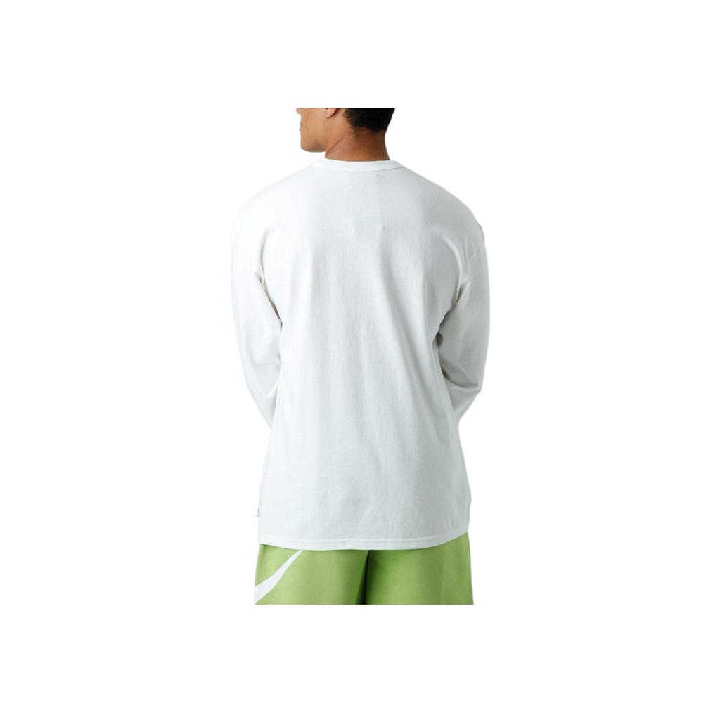 Nike Embroidered Logo Crew Neck Long Sleeve T-Shirt Men White DO7390-100