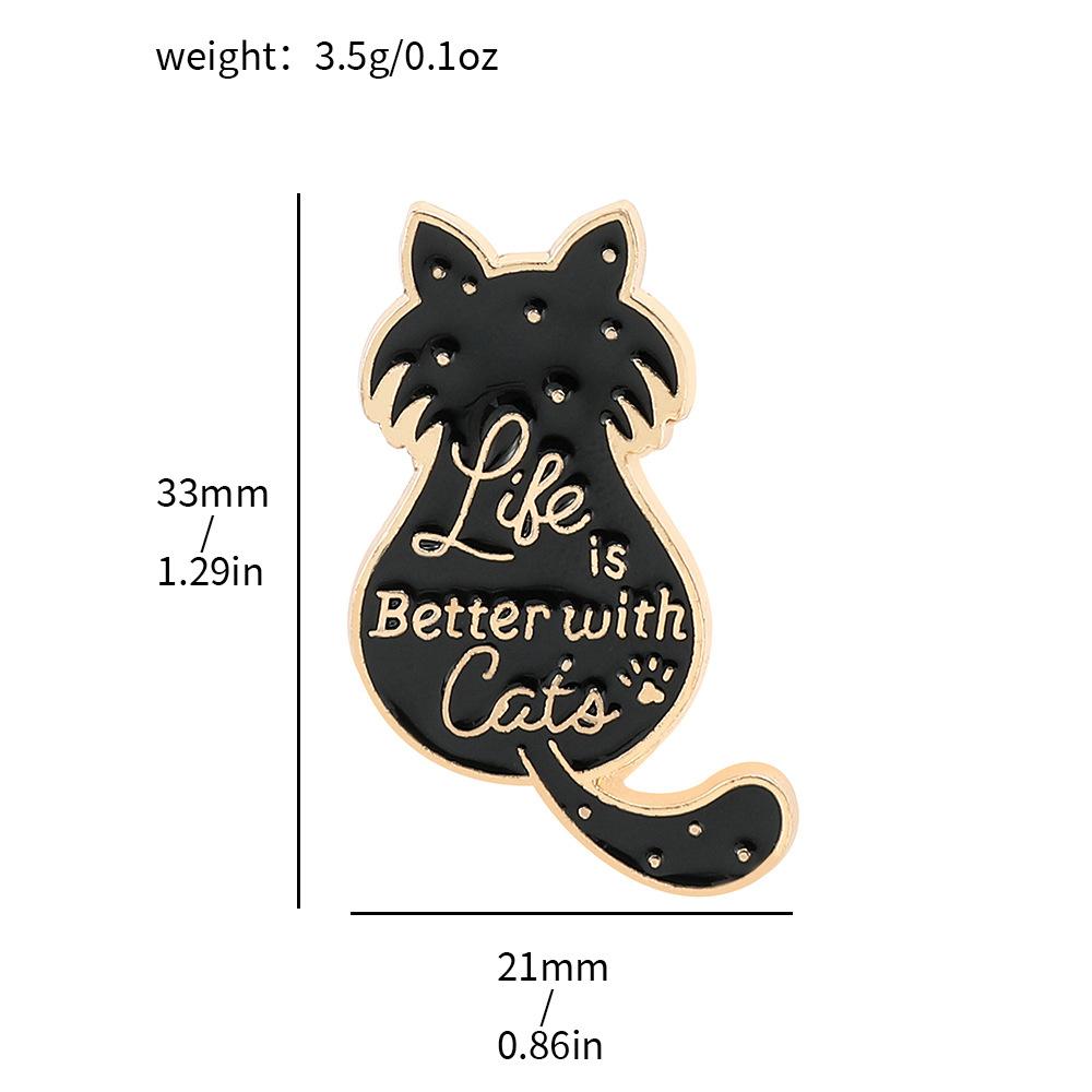 Süße Katzenbrosche Kätzchen-Serie Metallabzeichen Kleintierlegierung Kleidung Tasche Zubehör Dekoration