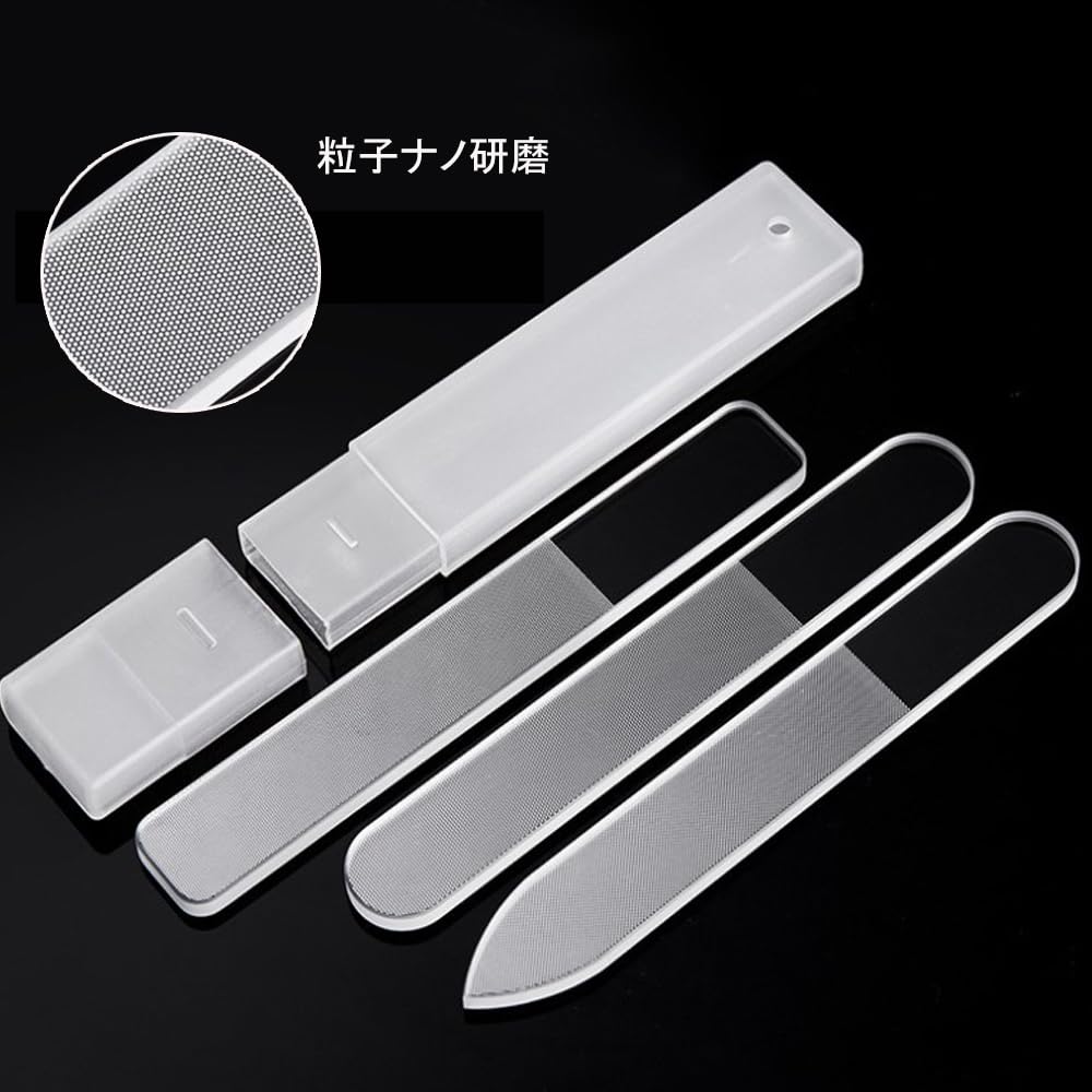 Renjzle Glass File Set for Glass and Gate Plastic Model Tool Includes Plastic Case and Brush for Finishing Figures and Plastic Models 5-Piece