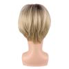 Synthetic Casual Hair Short Blonde Wig for Men Male Wig with Bangs Curly Hairstyle Natural Pixie Cut Wigs Cosplay Heat Resistant