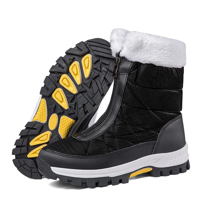 

Women s Fashionable High-Top Snow Boots - Outdoor Cotton with Fleece Lining, Thick Sole, Large Size, Short Ankle Style, New for Autumn/Winter. 38
