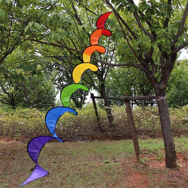 Rainbow Windmill: Seven-Color Outdoor Spinner for Garden Decor and Scenic Rotating Display