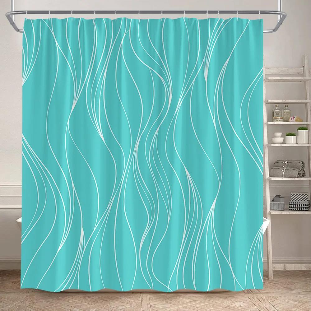 Black and White Striped Shower Curtains Modern Geometric Lines Art Minimalist Pattern Bath Curtain Polyester Home Bathroom Decor