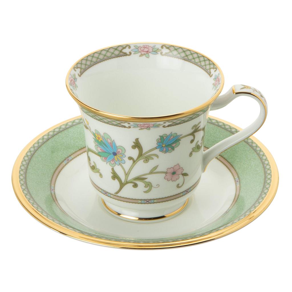 Noritake American Cup tallerken 220cc Yoshino Green Bone China & Y59589/9983