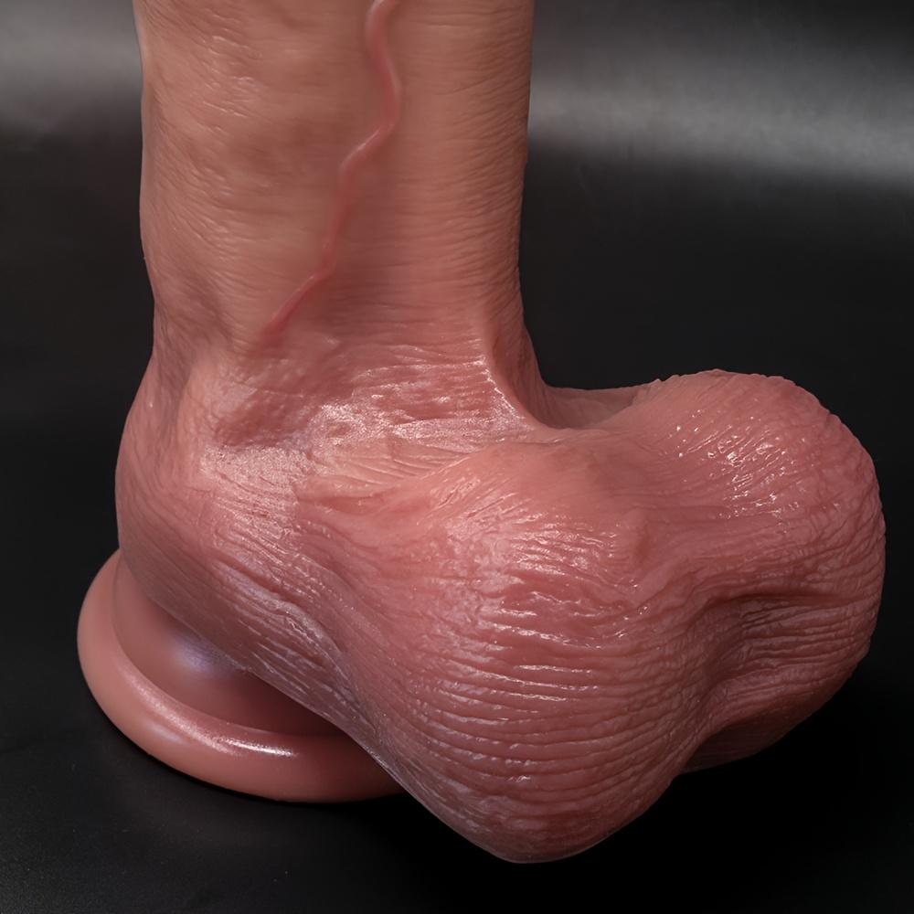 Large Girth Double Layer Liquid Silicone Phallic Dildos-Soft,Realistic,Ideal for Intimate Play&Pleasure,Pleasure Toys,Realistic Texture,Durable Toy