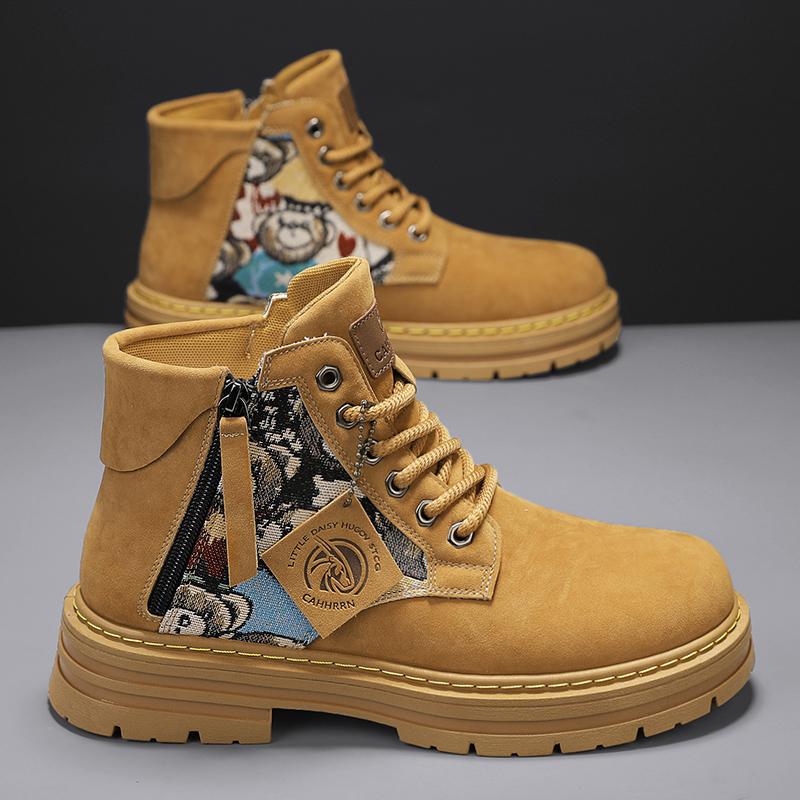 Fashion CYYTL Mens Boots Ankle Cowboy Combat Winter Tactical Motorcycle Chelsea Casual Leather Shoes Work Outdoor Hiking Designer Luxury